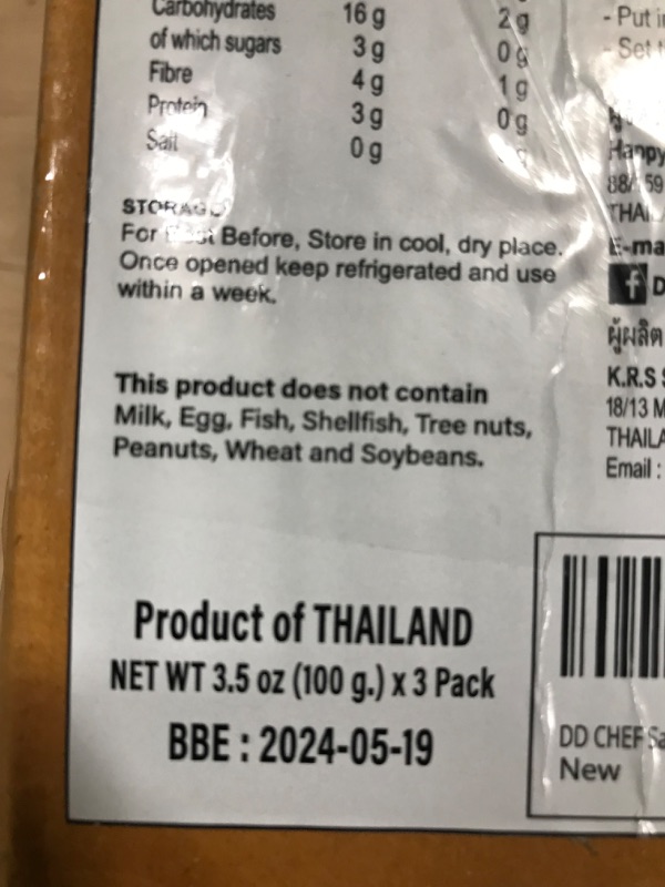 Photo 2 of DD Chef Thai Stir-Fry Paste - 3 Pack/12 Dishes Garlic, Pepper & Coriander Mix Paste for Cooking, Taste of Original Authentic Asian Kitchen, Natural Herb Ingredients Vegan Keto No Salt – Sam Kler EXPIRATION DATE: 2024-05-19