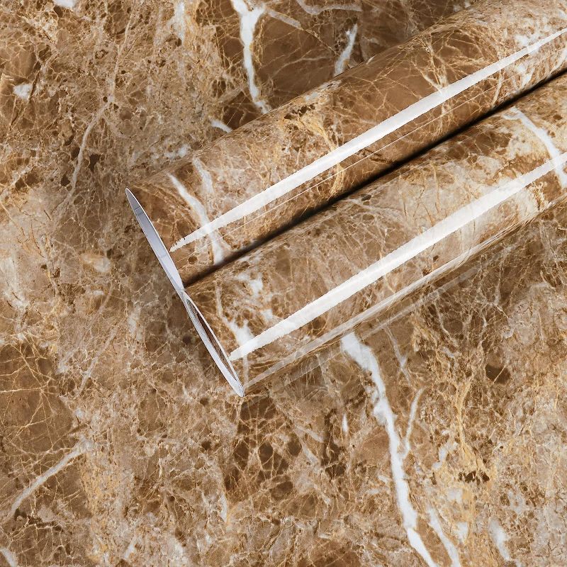 Photo 1 of *DIFFERENT COLOR FROM STOCK PHOTO* WAPANE Marble Peel and Stick Wallpaper 15.7in x 393.7in, Contact Paper for Countertop Cabinet Furniture, Waterproof Wall Paper for Kitchen Bathroom, Removable Stick on Wallpaper Self Adhesive