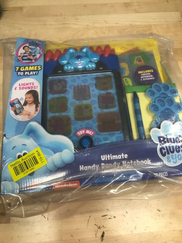 Photo 2 of Blue’s Clues & You! Ultimate Handy Dandy Notebook, Interactive Kids Toy with Lights and Sounds, Blue's Clues Game, by Just Play