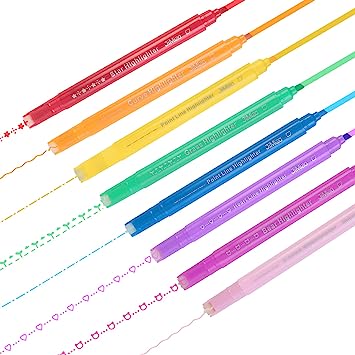 Photo 1 of Dual Tip Curve Highlighter Pen Set, 8 Pack Flownwing Curve Pens Highlighters Markers, Interesting Pens for Teenagers Children Writing Journaling Drawing Scrapbook Art Office
SET OF 4