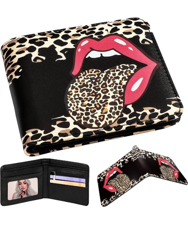 Photo 1 of FUNERMEI CUTE WALLET FOR WOMEN GIRLS LEOPARD LIP LEATHER BIFOLD WALLET AESTHETIC CREDIT CARD HOLDER RFID BLOCKING ID CASH SLIM SMALL BI FOLD WALLETS WITH COIN POCKET FOR TEEN LITTLE GIRL CHEETAH PRINT
