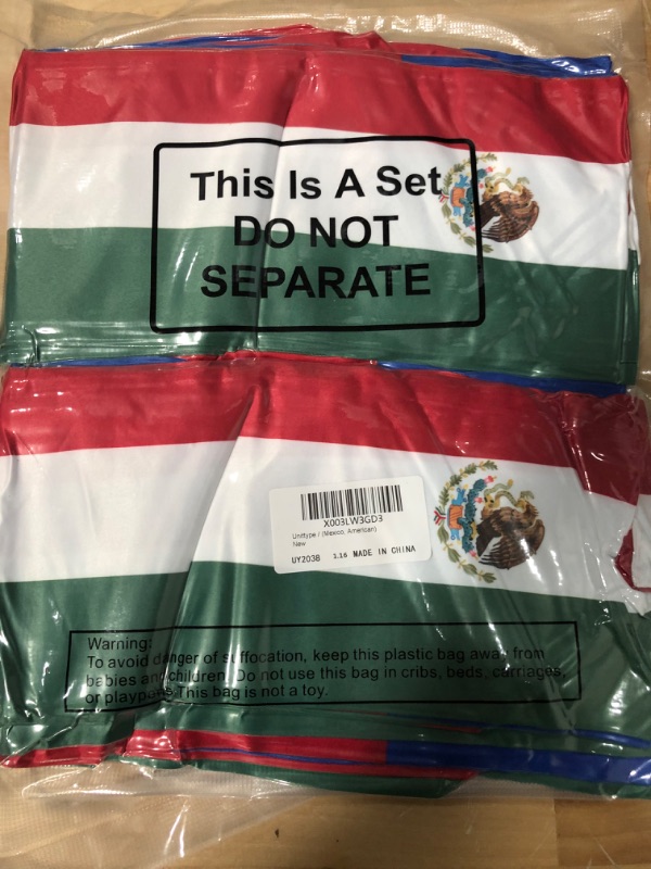 Photo 1 of 6 Pieces Graduation Stole Satin Country 72 Flag Graduation Sash for International Graduate High School and University Graduation(Mexico, American)