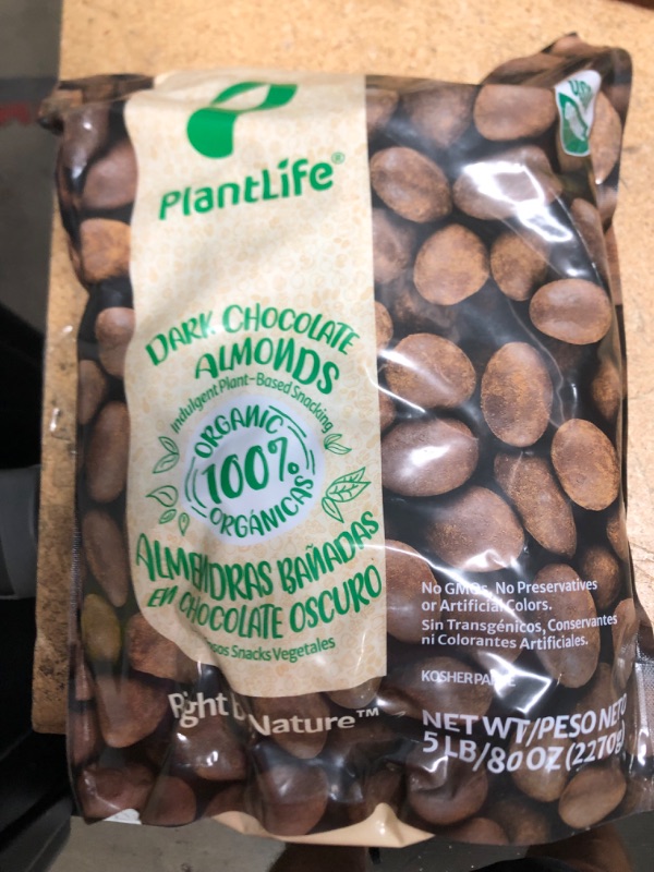 Photo 2 of 
PlantLife Organic Vegan Chocolate Almonds 5lbs – With Unpasteurized Organic Sicilian Almonds & Plant-Based Chocolate, Non-GMO & Certified USDA Organic
Flavor Name:Cocoa Almonds
Size:5 Pound (Pack of 1)