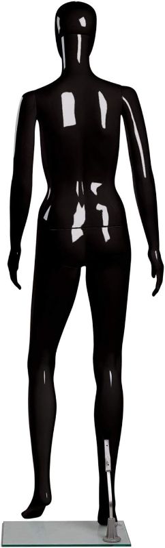 Photo 1 of 
Female Glossy Black Plastic Mannequin - with Base - 5'8"H