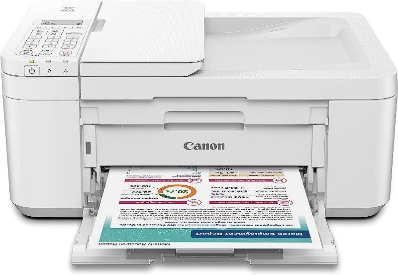 Photo 1 of 
Canon PIXMA TR4720 All-in-One Wireless Printer Home use, with Auto Document Feeder, Mobile Printing and Built-in Fax, White
Style:PIXMA TR4720 WH
Pattern Name:Printer