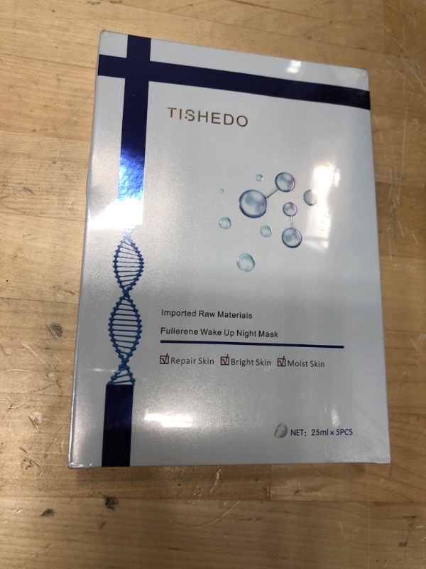 Photo 2 of **BRAND NEW**
TISHEDO Face Mask Skin Care Moisturizing Facial Mask with Hyaluronic Acid Sheet Mask Skin Care Products for Women Daily Hydrating Repairing Smoothing Firming(Pack of 5) 3.20 Fl Oz (Pack of 5) Fullerene Wake Up Night Mask