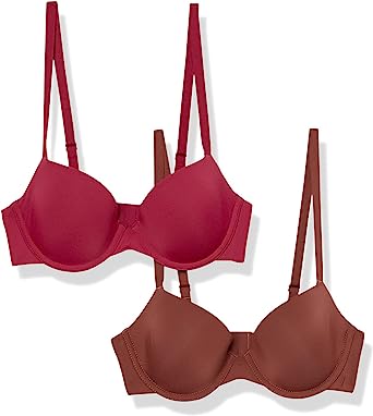 Photo 1 of Amazon Essentials Women's Demi Cup Microfiber Bra, Pack of 2