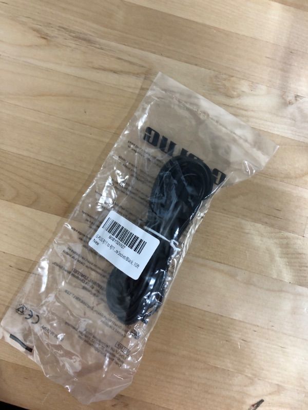 Photo 1 of G-PLUG 3FT RJ11 Cable Phone Cord for Landline & Telephone Cord for RJ11 to RJ11 Devices – Smooth, Clear Connections & Optimum Quality – Durable Phone Cable with 4 Gold-Plated Contact Pins (Black) 3ft Black