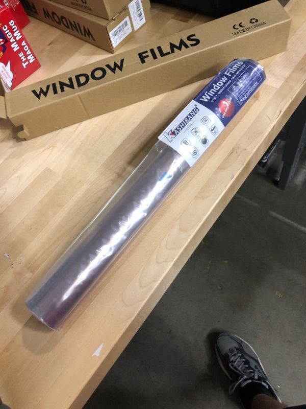 Photo 1 of Window Tint for Home One Way Daytime Privacy Window Film Heat Control Sun Blocking Anti UV Non-Adhesive Static Cling Reflective Mirror Glass Film for Home Office, Black Silver, 23.6 Inch X 6.5 Feet Silver Black 23.6 In x 6.5 Ft