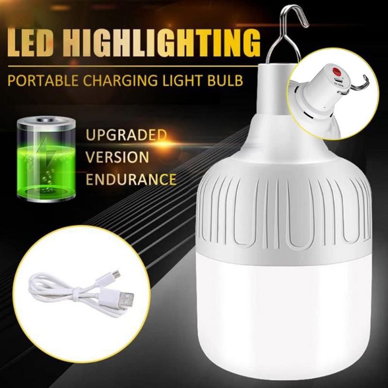 Photo 2 of NIKJEBDF Camping Lantern,20W USB Rechargeable LED Outdoor Night Light Bulb Hanging Tent Light, Bright Lights for Tent Lantern, Patio, Garden, Power Failure