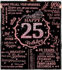 Photo 1 of 25th Birthday Plaque Gifts for Women - Happy 25th Birthday Gift Ideas for Her - 25 Year Old Gifts for Daughter Sister Bestie