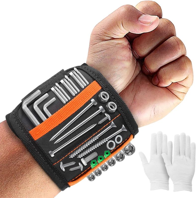 Photo 1 of ***3 pack BUNDLE***

3 - Magnetic Wristband with 15 Strong Magnets, Tool Belt Magnetic Wrist band for Holding Screws, Nails, Drill Bits, Perfect Gifts Gadgets for Men, Father/Dad, Husband and Carpenters
