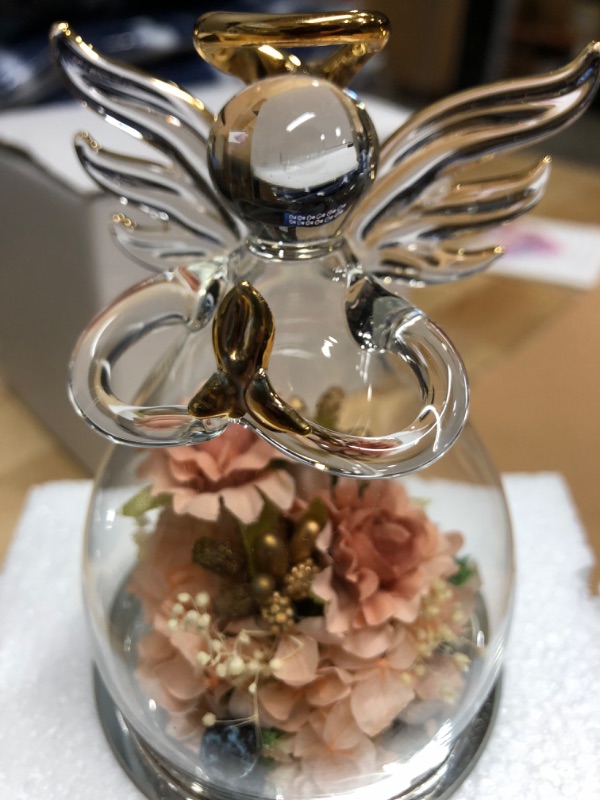 Photo 2 of **2 pack BUNDLE**
Gifts for BOSS, 
1 - funny boss candle, 1 - Glass Dome angel with angel artificial flowers 
((see photos))