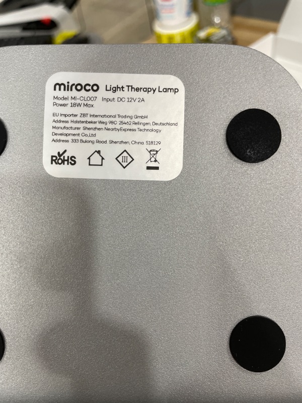 Photo 1 of Miroco Light Therapy Lamp Bright white Therapy Light Model MI-CL007