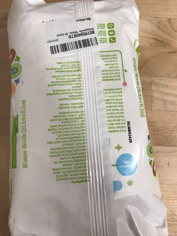 Photo 3 of Babyganics, Wipes, 80 Count 80 Count (Pack of 1)