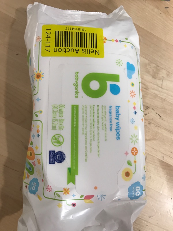 Photo 2 of Babyganics, Wipes, 80 Count 80 Count (Pack of 1)