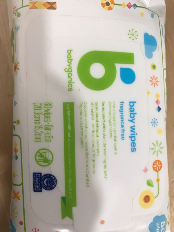 Photo 3 of Babyganics, Wipes, 80 Count 80 Count (Pack of 1)