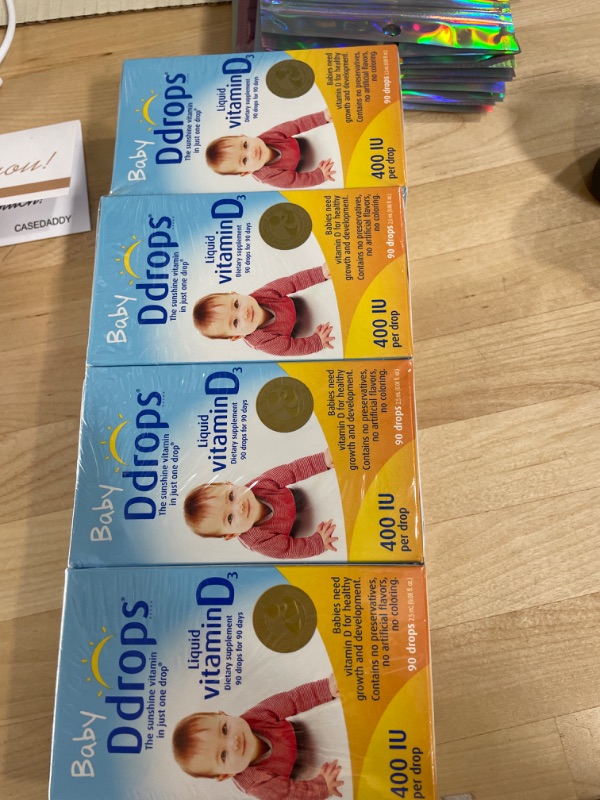 Photo 2 of Ddrops Baby 400 Iu 90 Drops 0.08 Fluid Ounce (4 Pack) Unflavored 0.08 Fl Oz (Pack of 4)

EXP 09.24