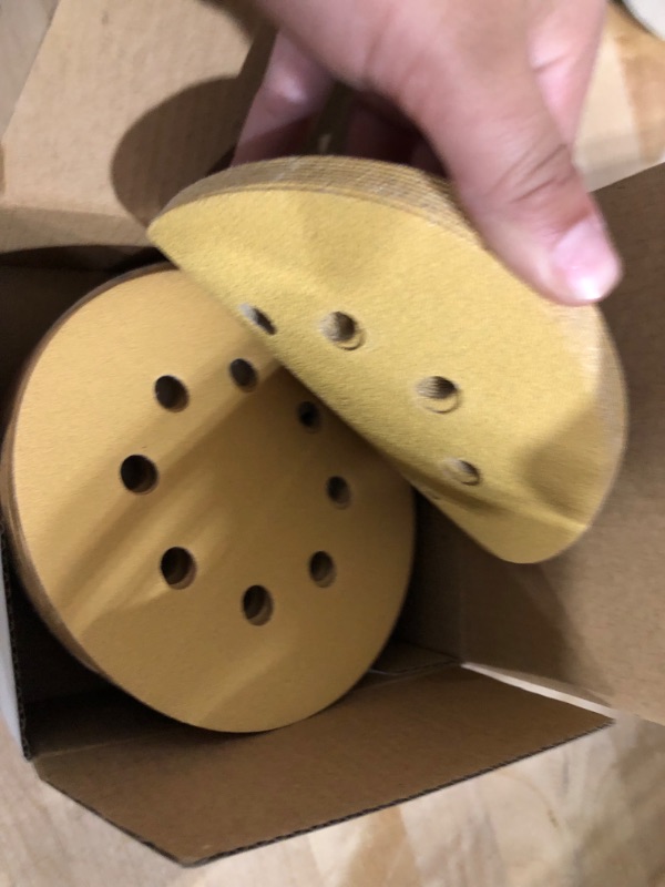 Photo 1 of 
Aiyard 5-Inch 8-Hole Hook and Loop Sanding Discs