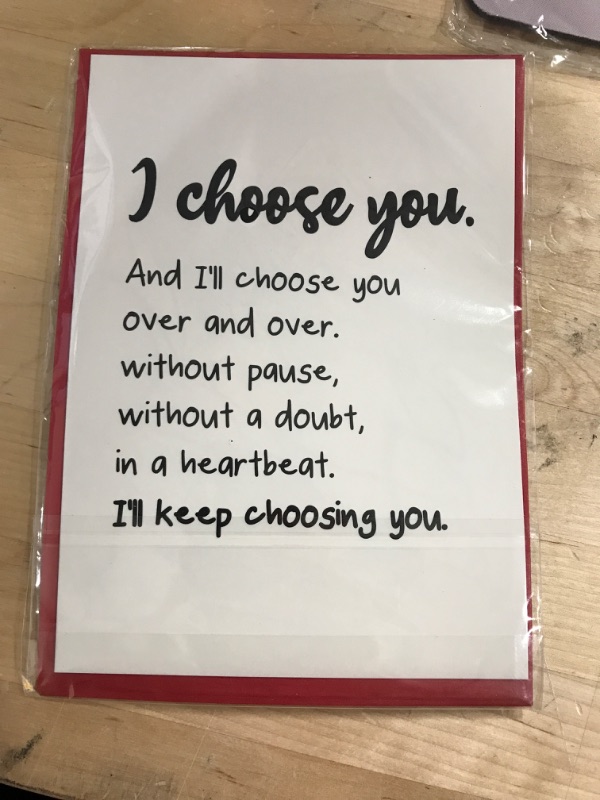 Photo 1 of HEALSLA Engagement Card, Wedding Congratulations Anniversary Card for Husband Wife Boyfriend Men, I Choose You Birthday Cards