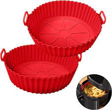 Photo 1 of 2 red silicone fryer liners