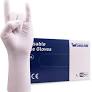 Photo 1 of 100 med wostar white nitile gloves