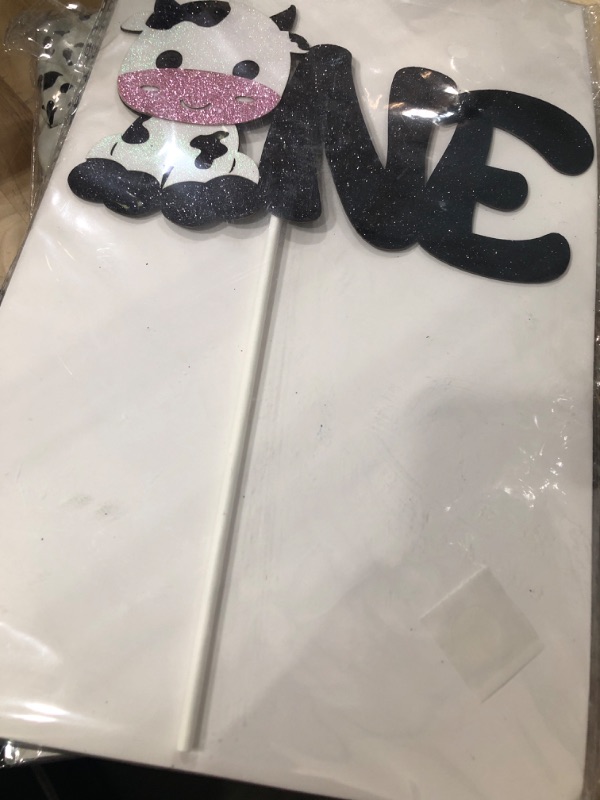 Photo 1 of 2   one yr old cow party decor