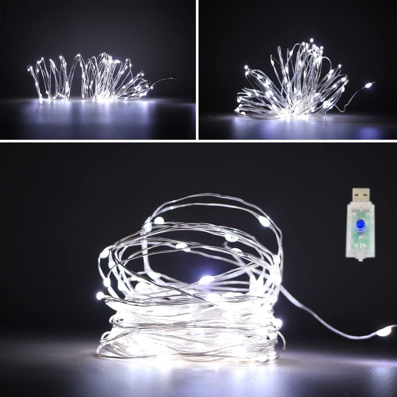 Photo 1 of HANCIRCLE LED LIGHT STRING 65 FT USB COLD--- 5 ITEMS 