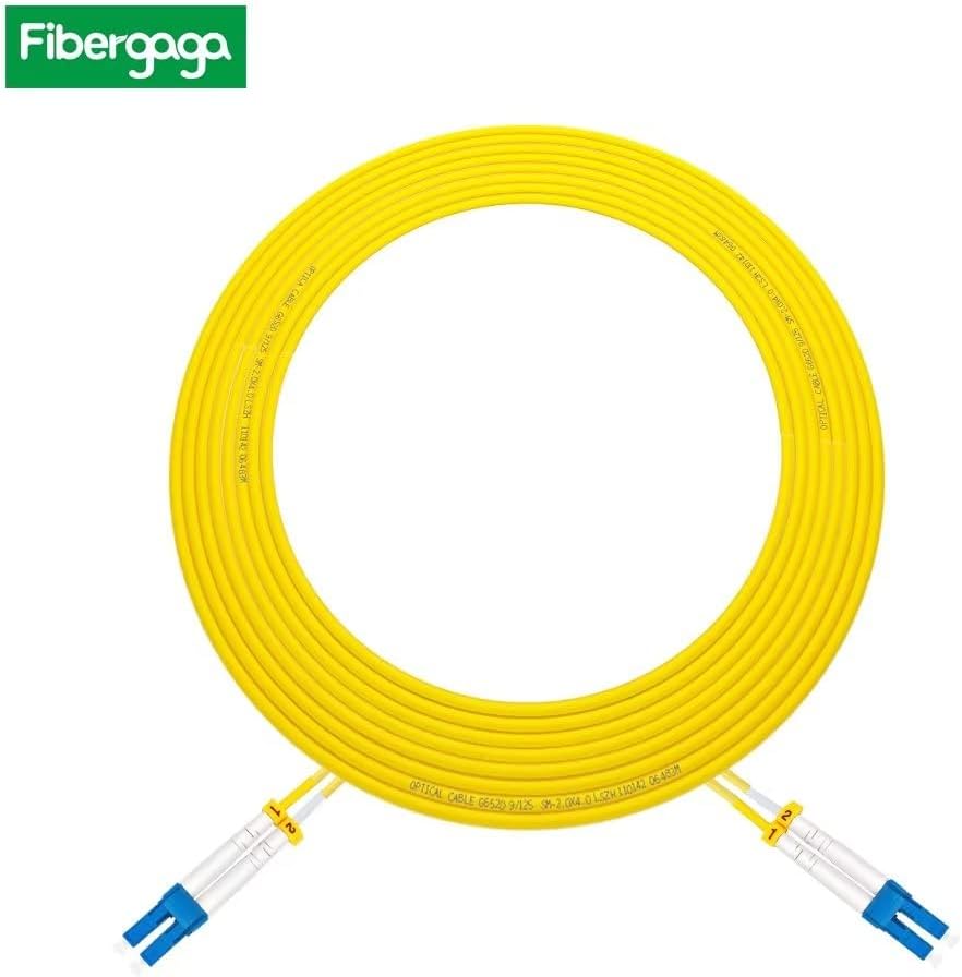 Photo 1 of 3PACK/// Fibergaga 1m(3ft) OS2 LC/UPC to LC/UPC Fiber Patch Cable Multimode Duplex Length Option: 0.5M(1.6ft)-100M(328ft) 9/125µm 2.0mm Cable Diameter Fiber Optic Cable, OS1/OS2 Compatible
