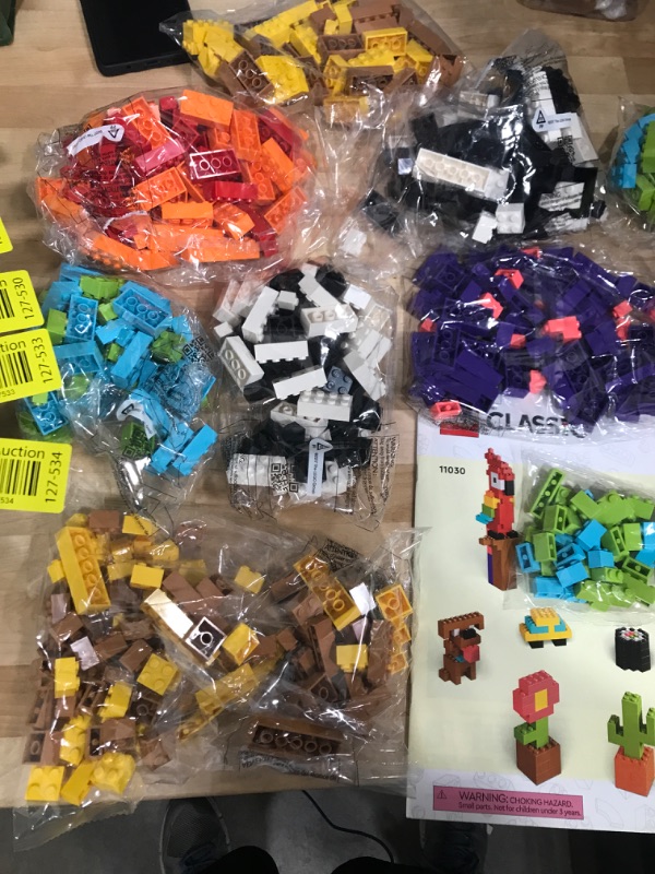 Photo 2 of ***MISSING BAGS***LEGO Classic Lots of Bricks Construction Toy Set 11030, Build a Smiley Emoji & Classic Creative Pastel Fun Bricks Box 11028, Building Toys for Kids, Girls, Boys Ages 5 Plus with Models Toy Set + Building Toys Frustration-Free Packaging