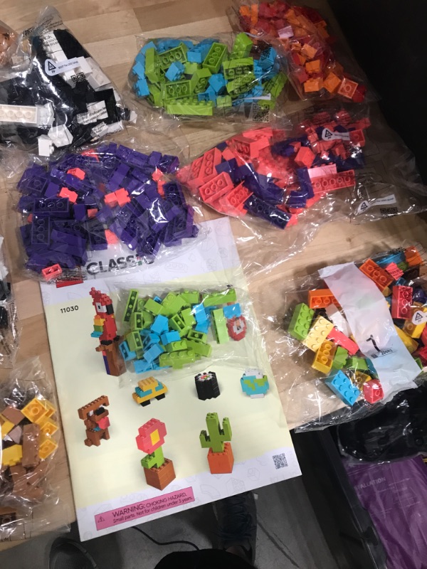 Photo 4 of ***MISSING BAGS***LEGO Classic Lots of Bricks Construction Toy Set 11030, Build a Smiley Emoji & Classic Creative Pastel Fun Bricks Box 11028, Building Toys for Kids, Girls, Boys Ages 5 Plus with Models Toy Set + Building Toys Frustration-Free Packaging