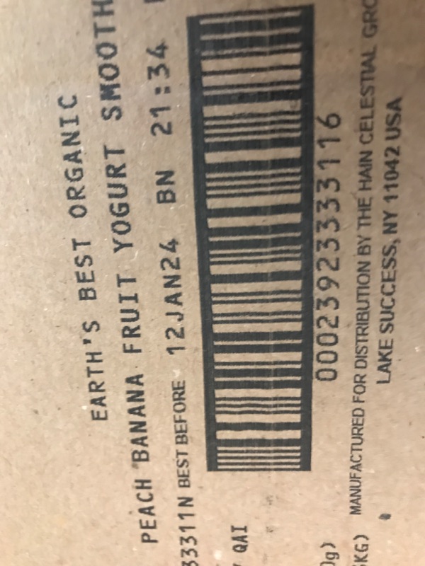 Photo 3 of (12 Pack) Earth's Best Organic Sesame Street Toddler Fruit Yogurt Smoothie, Peach Banana, 4.2 oz. Pouch Expiration Date: 01/12/2024