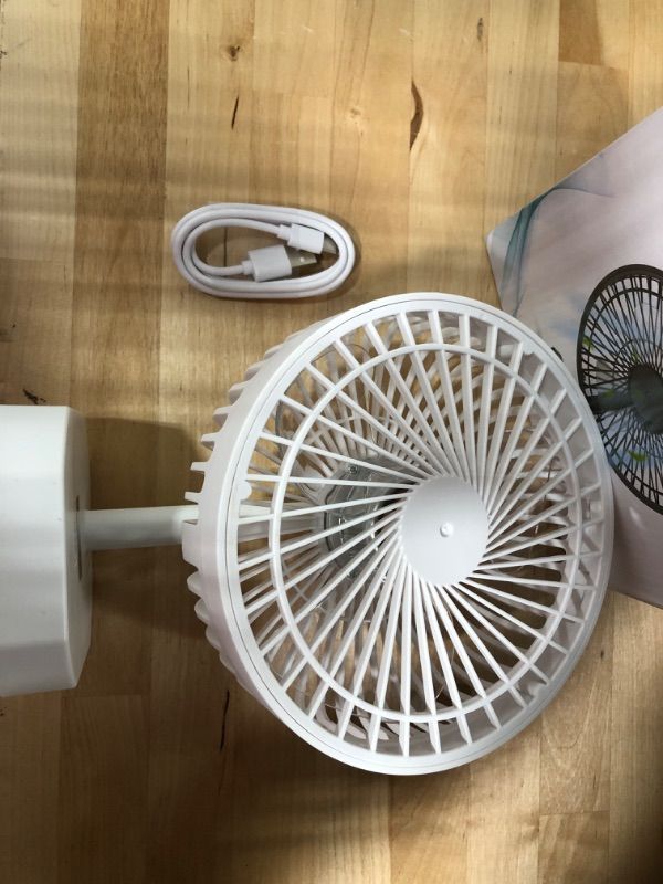 Photo 1 of Deleaboa 5000mAh Personal USB Desk Fan, 6.5 Inch Quiet Portable Battery Operated Fan, 3 Speeds Strong Wind, Office Desk Fan, Portable USB Fan For Home Office Car Outdoor Bedroom Travel Camping, White