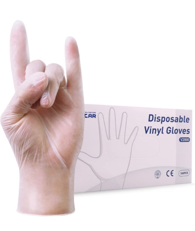 Photo 1 of 28-boxes
Vinyl Disposable Sterile Gloves Medium Powder Latex Free 3Mil Disposable Food Grade Vinyl Gloves, 100 Count