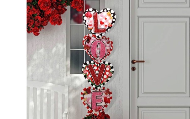 Photo 1 of 2-pack
4 Pieces Valentine's Day Yard Signs Love Theme Yard Signs Heart Yard Stake Outdoor Indoor Valentines Decorations with 8 Pieces Lawn Stakes for Valentine's Day