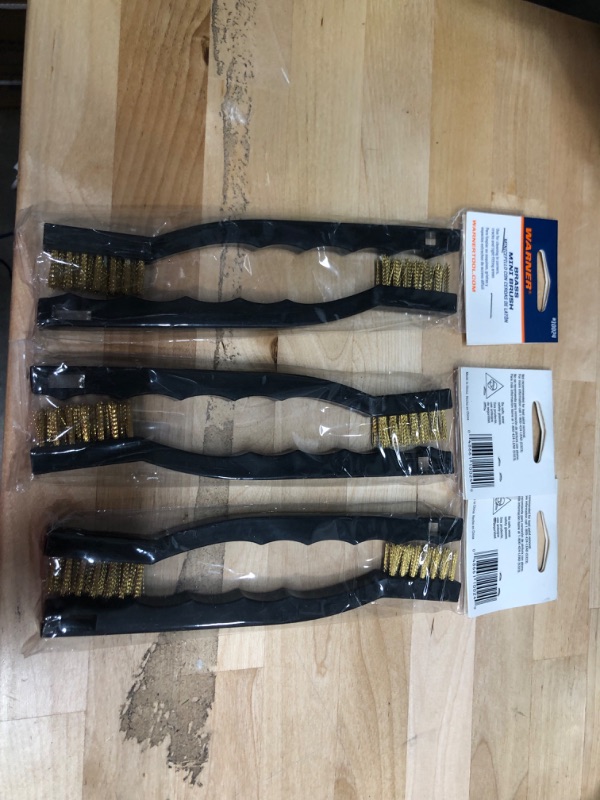 Photo 2 of  3 PACKS OF 2 Warner Mini Wire Brush, Brass 