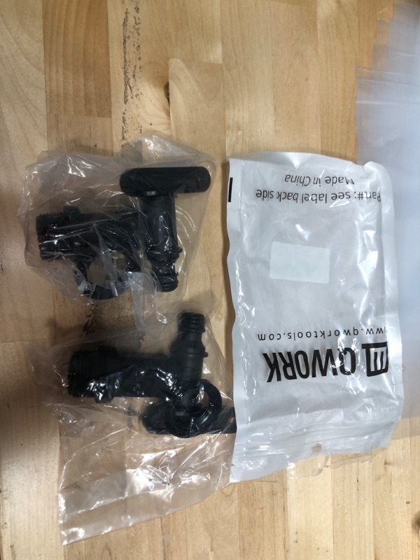 Photo 1 of  (2 PACK) QWORK 2" Drum Faucet Plastic Barrel Faucet with EPDM Gasket for 55 Gallon Drum
