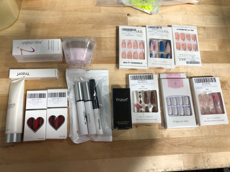 Photo 1 of 14 ITEMS, MAKEUP AND FAKE NAILS BUNDLE