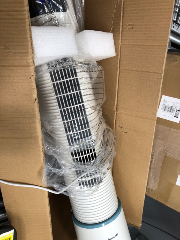 Photo 1 of 43-INCH Evaporative Air Cooler, BREEZEWELL Windowless Air Conditioner Portable for Room, 70°Oscillating Cooling Fan w/LED Screen, 15H Timer & Remote, 4 Modes & 3 Speeds, Air Cooler for Bedroom Office White