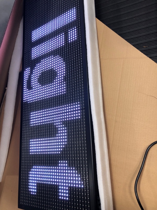 Photo 2 of OUTDOOR 40" x 14" WiFi P10 resolution, full LED RGB color sign with high resolution P10 96x32 dots and new SMD technology. Perfect solution for advertising