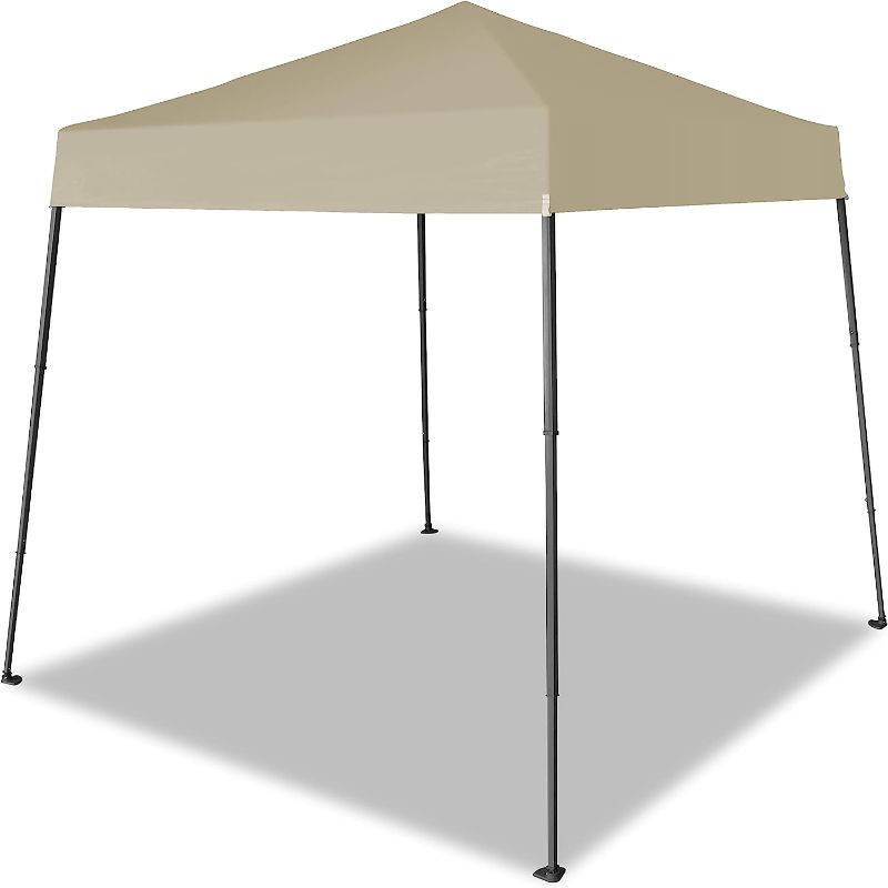 Photo 1 of 
CROWN SHADES Pop up Canopy, Base 8x8 ft, Top 6.5x6.5 ft. Slant Leg Instant Canopy Portable Backpack, Beige