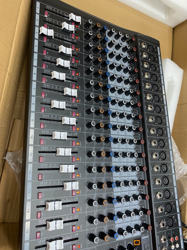 Photo 4 of ZRAMO ZM160 8/12/16 Channel Audio Mixer Sound Mixing Console with Multi-Track USB Bluetooth and 48V Phantom power For Studio Karaoke PC Live Performance KTV Home Stage Music Effects