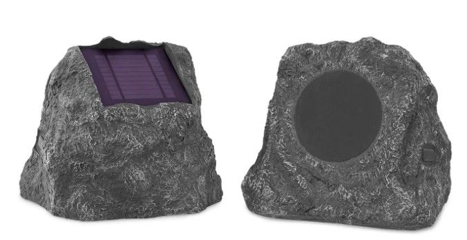 Photo 1 of ***DAMAGED***Solar Charging Bluetooth® Outdoor Rock Speakers