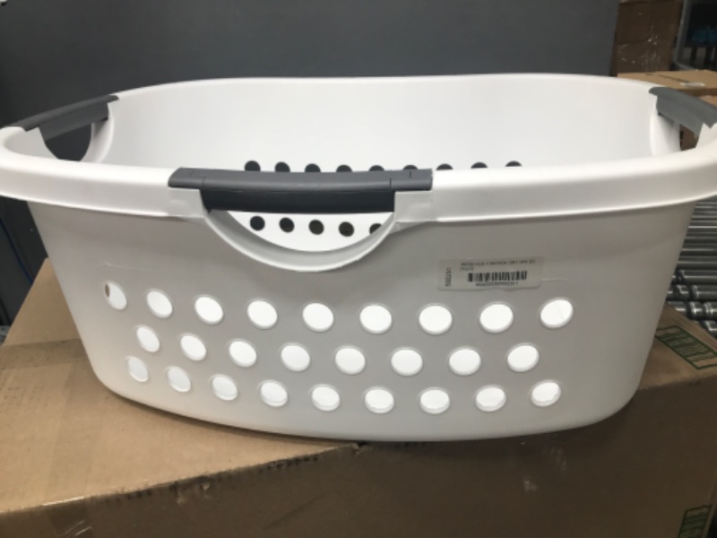 Photo 1 of ***DAMAGED***WHITE LAUNDRY BASKET