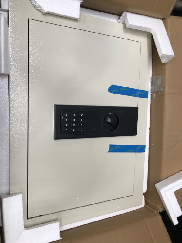 Photo 3 of **NO KEY** PARAGON SAFES Electronic Flat Wall Safe (White) 83-DT5915