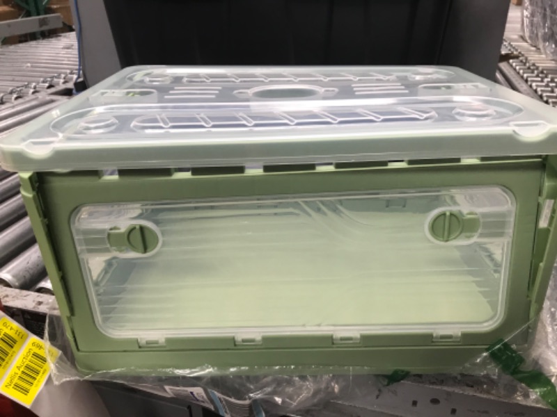 Photo 3 of *STOCK PHOTO JUST FOR REFERENCE** Clear Plastic Collapsible Storage Bins with Lid