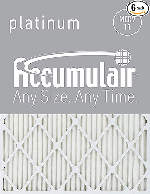 Photo 1 of Accumulair Platinum 10x20x1 (9.75x19.75) MERV 11 Air Filter/Furnace Filters (6 pack)
