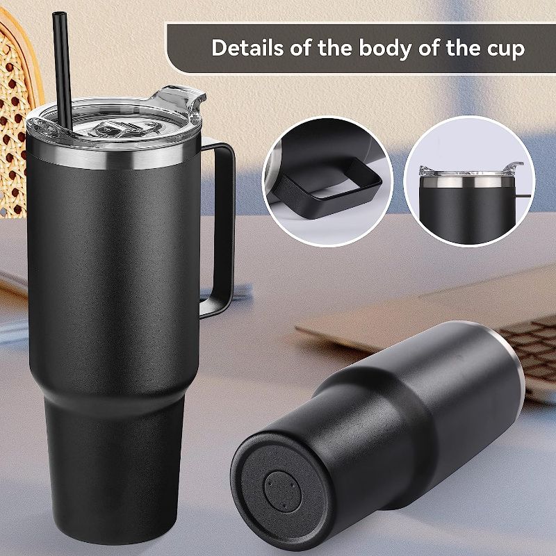 Photo 1 of *4 tumblers*
HASLE OUTFITTERS 40 oz Stainless Steel Tumbler with Handle, Vacuum Insulated Tumblers Bulk, Reusable Double Wall Travel Coffee Mug, Durable Powder Coated...8 tumblers