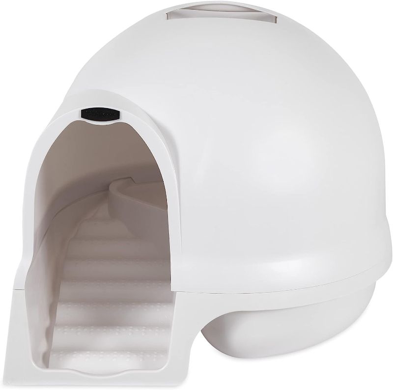 Photo 1 of 
Petmate Booda Clean Step Cat Litter Box Dome (Made in the USA with 95% Recycled Materials)- Pearl White