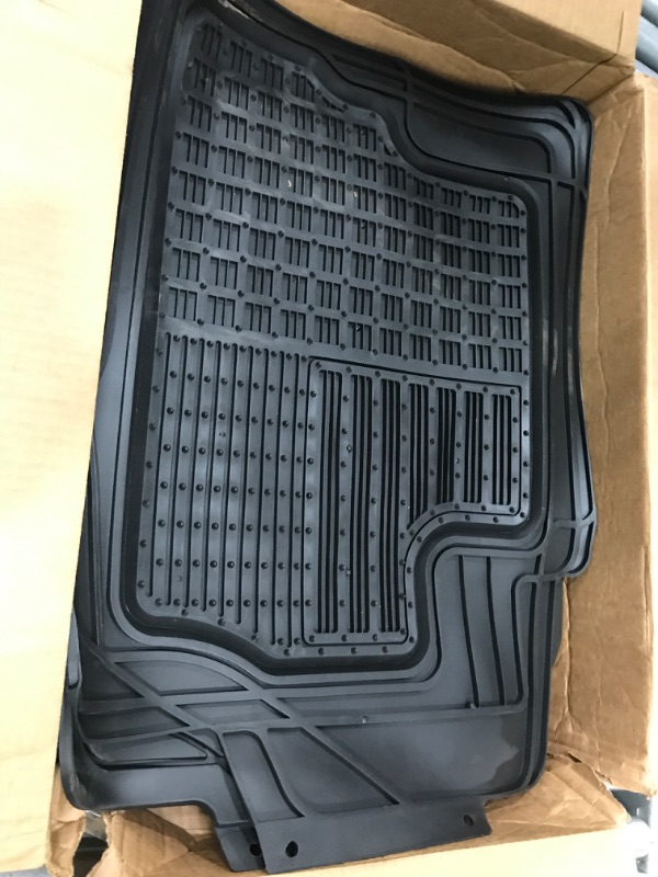 Photo 2 of 2 Front All Weather Custom Heavy Duty Rubber Floor Mats for Auto Car Truck SUV Black